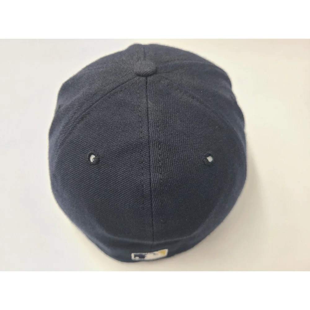 Vintage Houston Astros New Era 59Fifty Pro Model Fitted 7 Hat Cap Blue Gold Star
